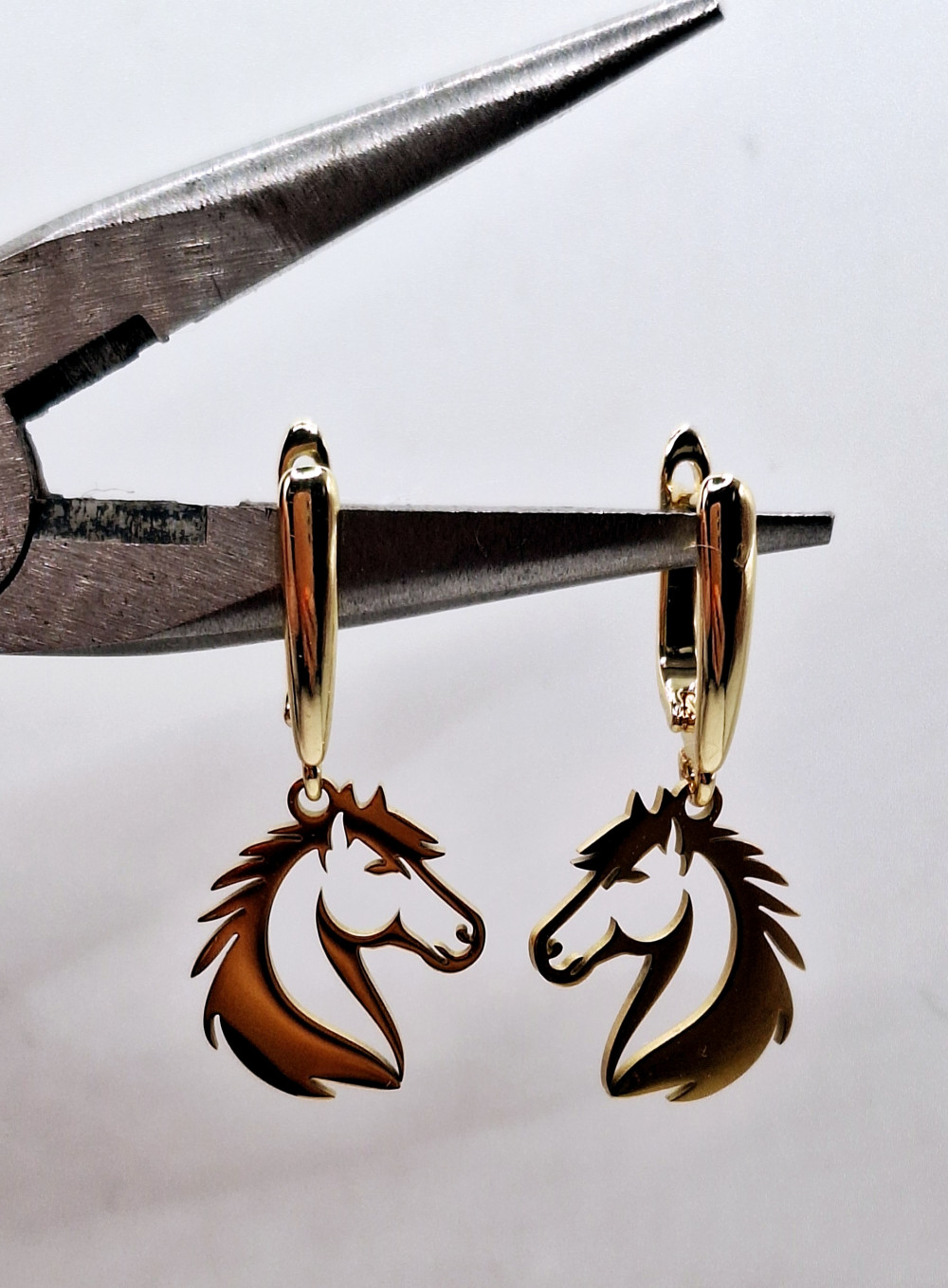 Серьги (3.5см) ручная работа