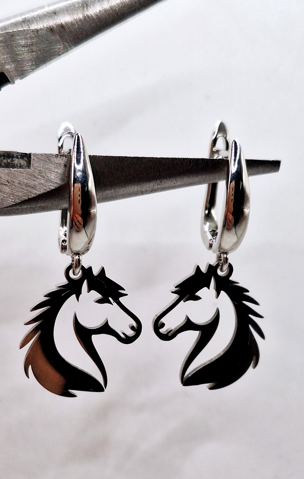 Серьги (3.5см) ручная работа