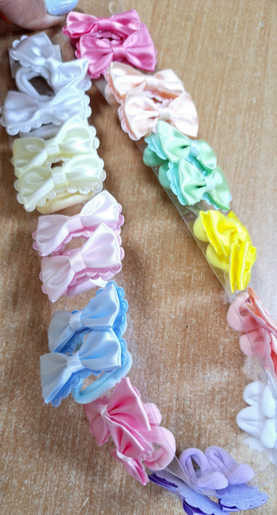 набор бантов на резинке(24шт) 5см