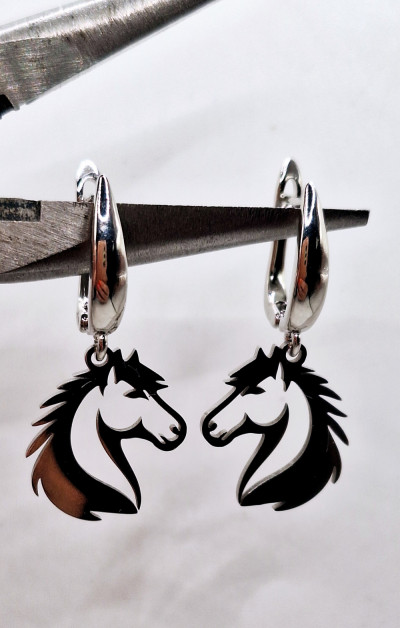 серьги(3.5см) ручная работа