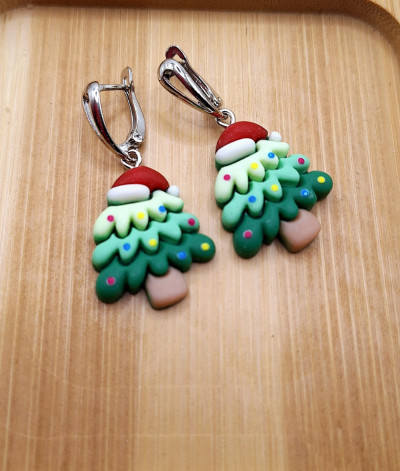 серьги английский замок ручная работа