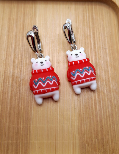 серьги английский замок ручная работа