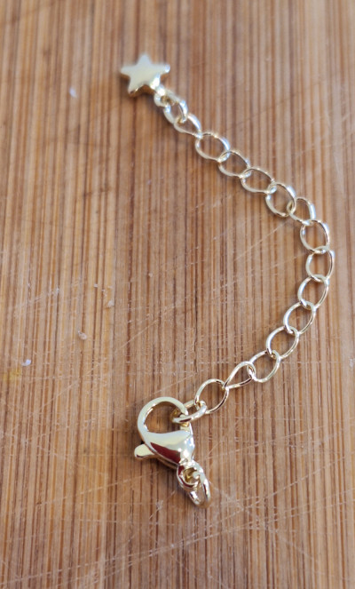 замок с удлинителем латунь(под золото) 1шт