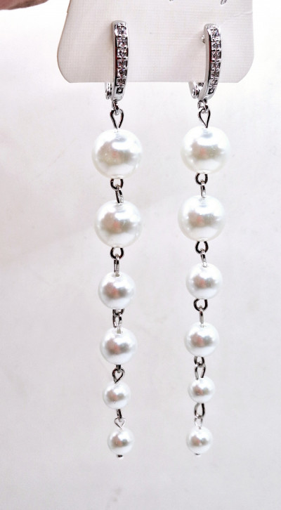 серьги 9.5см англ.замок ручная работа