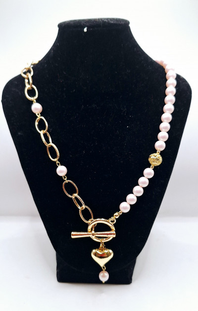 колье из розового жемчуга майорка