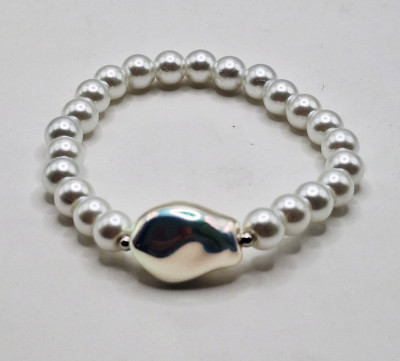 браслет с жемчугом майорка ручная работа